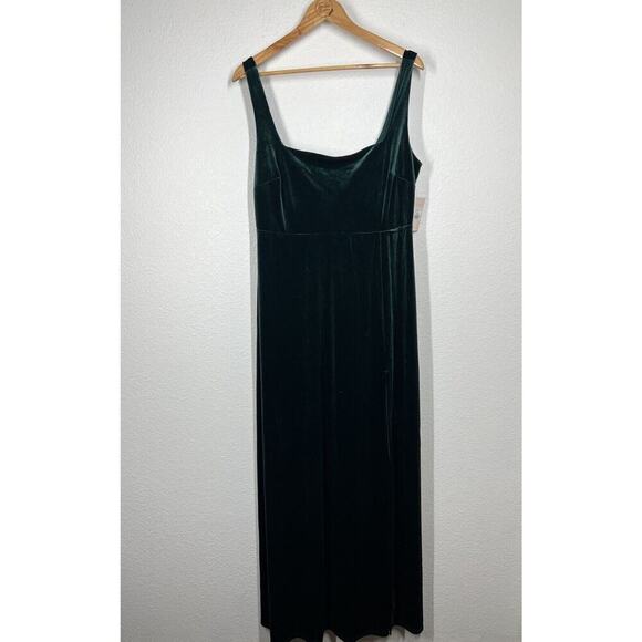 Birdy Grey Alex Velvet Maxi Dress XXL Emerald Green - Picture 1 of 9